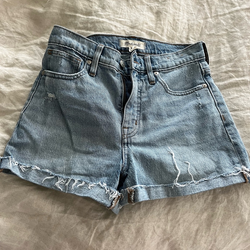 Madewell high rise denim shorts